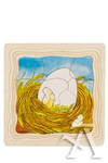 Puzzle 4 capas gallina Goki para niños 3-6 años