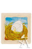 Puzzle 4 capas gallina Goki para niños 3-6 años