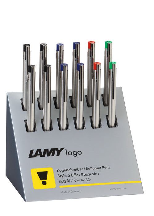 Expositor 12 Bolígrafos Lamy Logo V188 Mate Marca Lamy