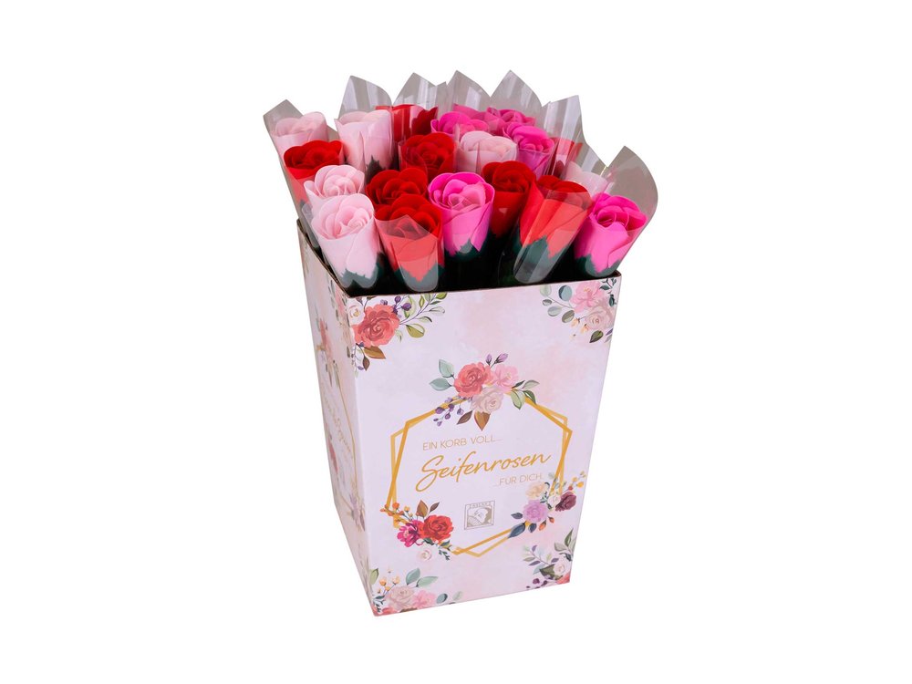 EXP,24 ROSA DE BAÑO 4G AROMA ROSA 3 COLORES | PERFUMERIA MEDITERRANEAN | ENVASE 24 UDS. UNIDAD | 4015953696008 Imagen principal del producto