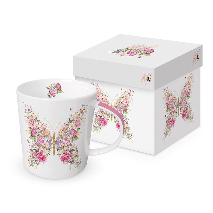 TAZA PAPILLON ET FLEURS + CAJA REGALO | PPD | 1 UNIDAD | 4021766298209