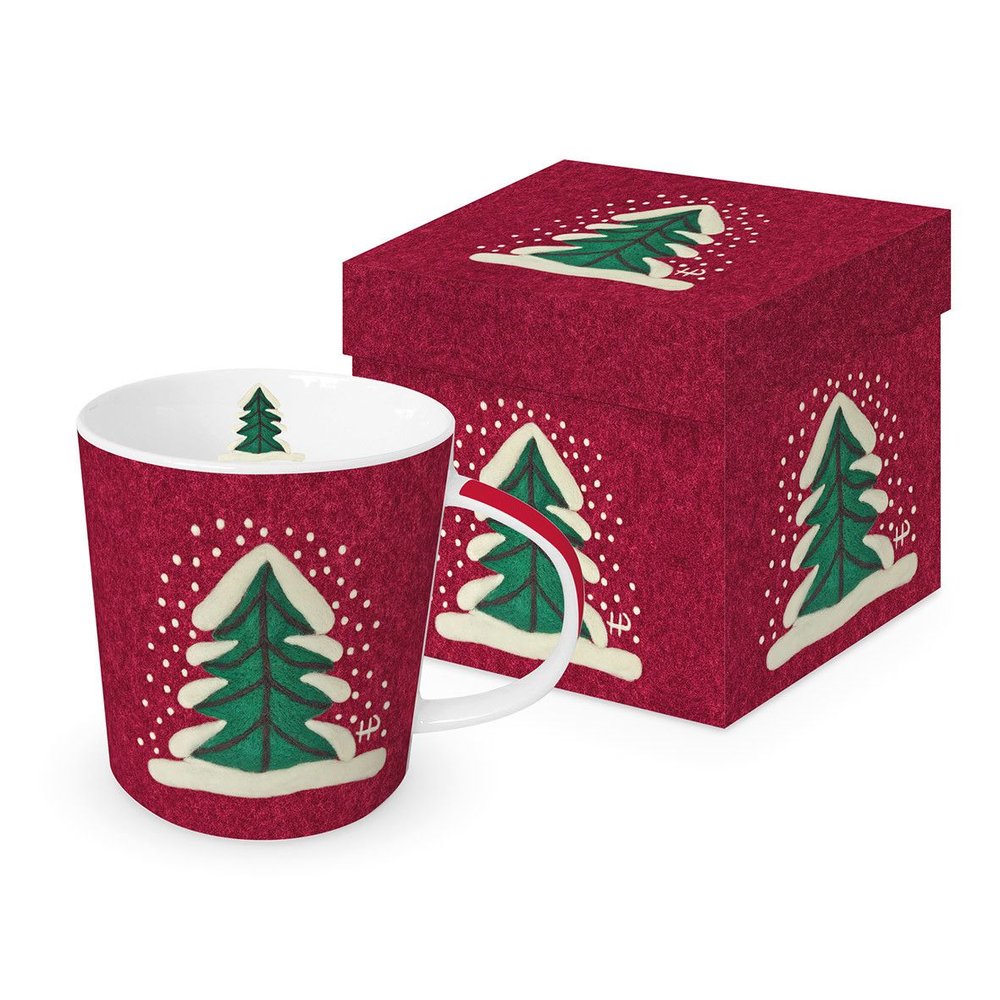 Taza Árbol Navidad Roja PPD con Caja Regalo Imagen principal del producto