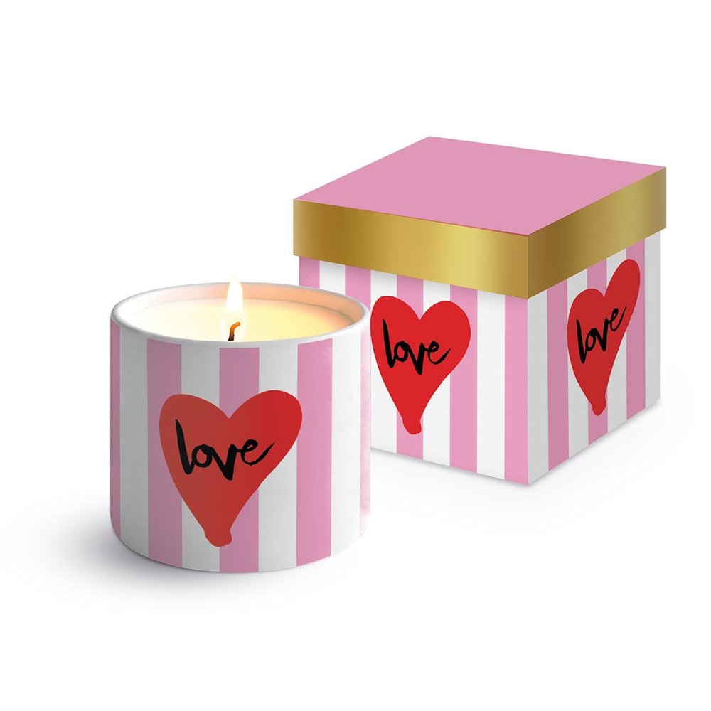 VELA PORCELANA FINA CORAZON LOVE + CAJA REGALO | PPD | 1 UNIDAD | 4021766309486 Imagen principal del producto
