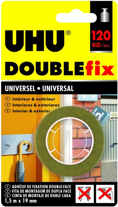 Cinta Doble Cara Uhu 1,5 m Universal Interior Exterior Marca Productios Imedio Imagen principal del producto