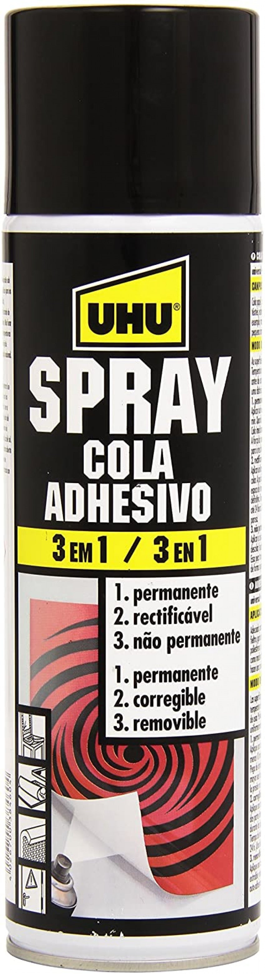 Bote Pegamento Adhesivo Spray 3 en 1 UHU 500 ml