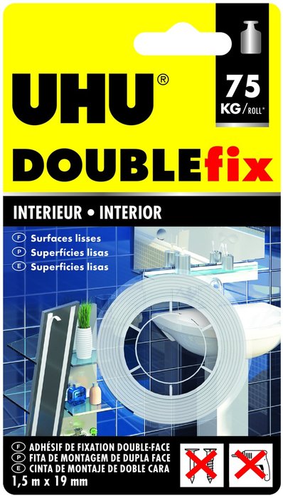 Cinta Doble Cara Uhu 1,5 m Interior Marca Imedio