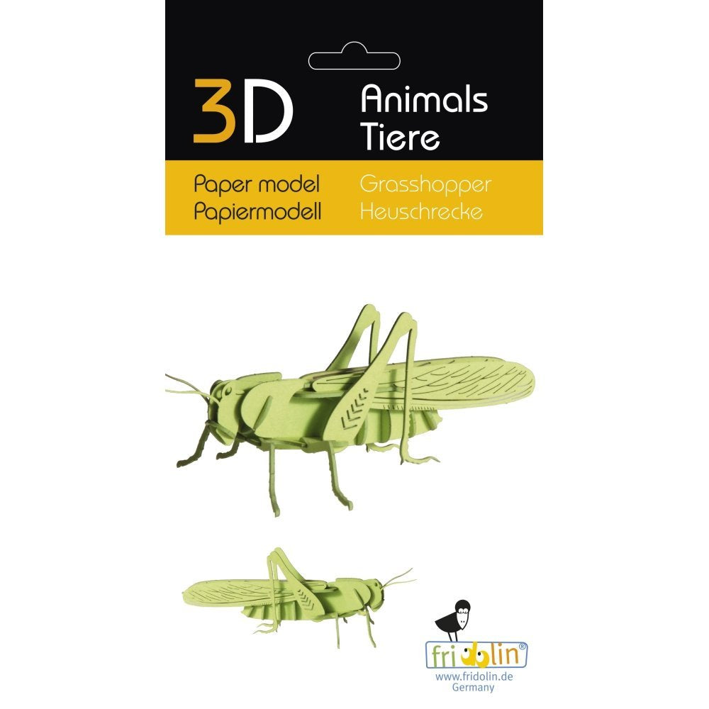 Maqueta Cartón 3D Saltamontes Fridolin Maquetas Imagen principal del producto