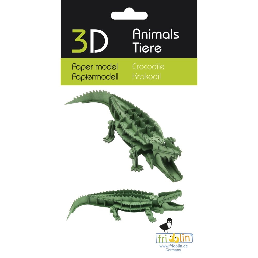 Maqueta Cartón 3D Cocodrilo Fridolin Maquetas Imagen principal del producto