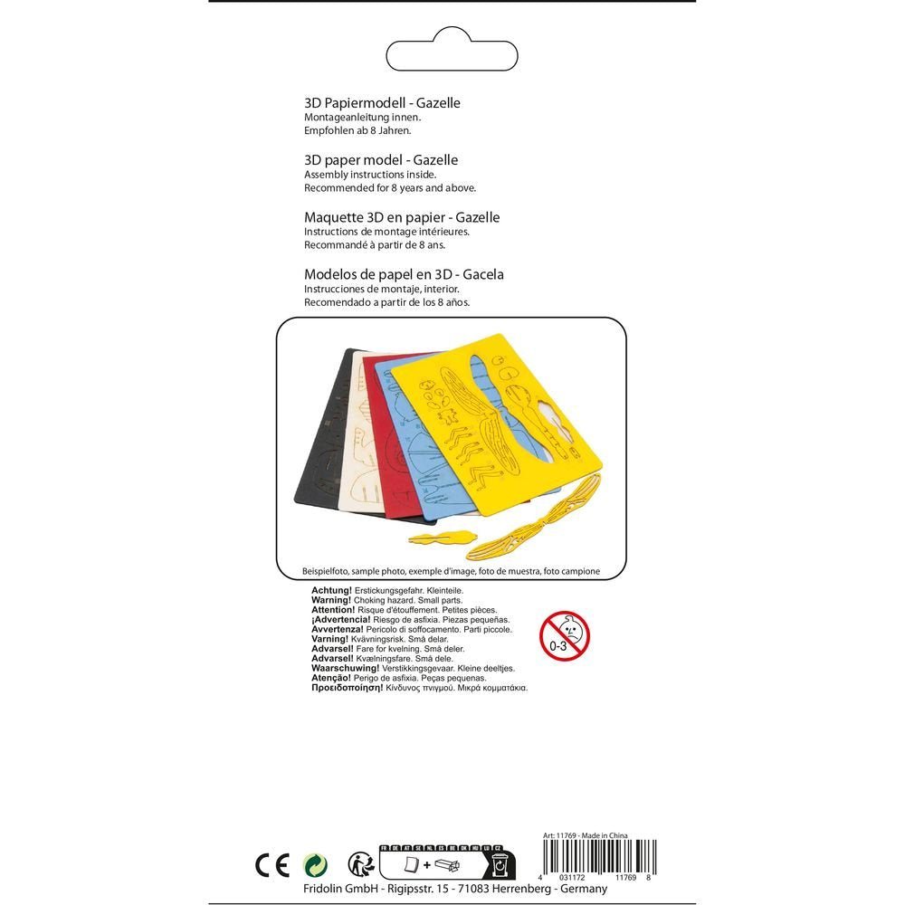 Maqueta de papel 3D Gacela Fridolin
