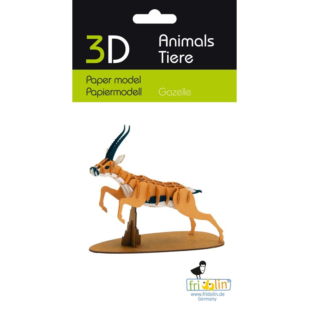 Maqueta de papel 3D Gacela Fridolin