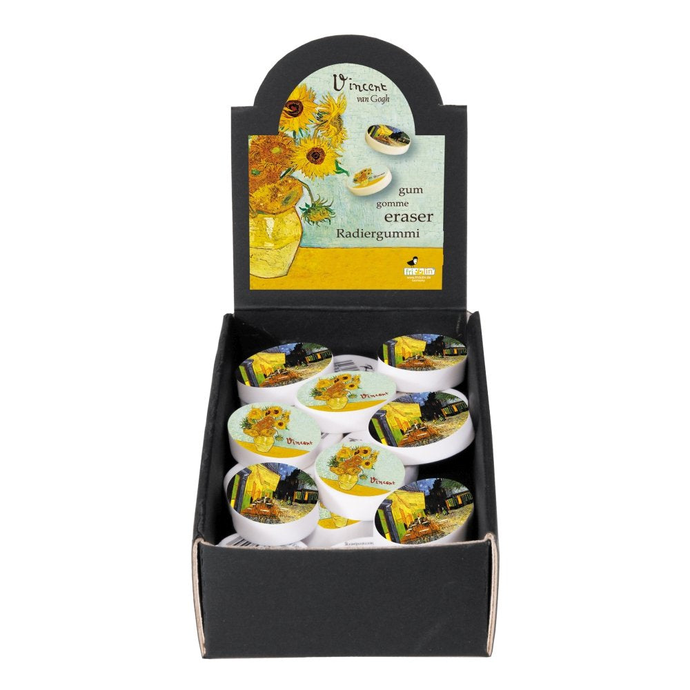 Expositor 60 Gomas de Borrar Van Gogh Surtidas Marca Fridolin Arte