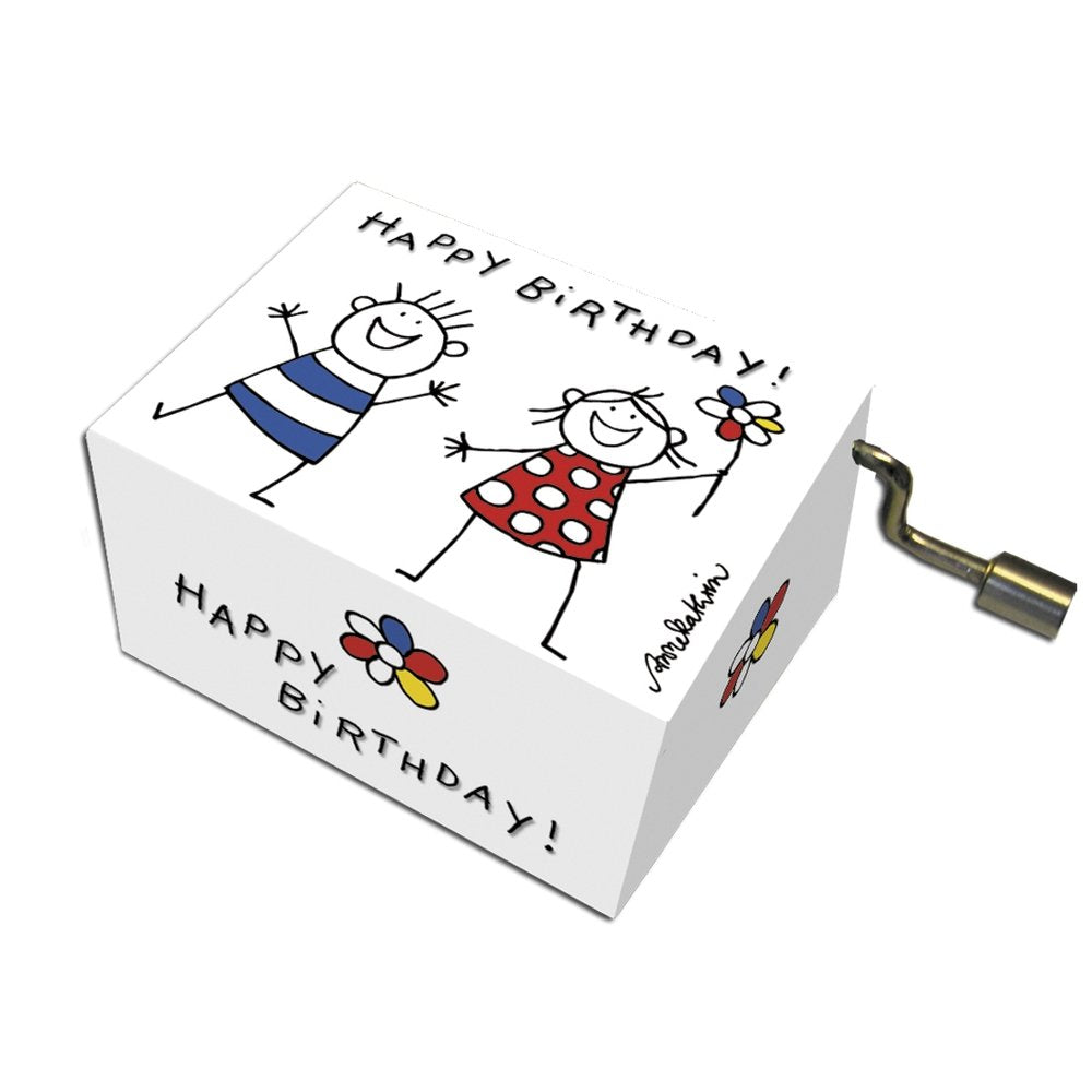 Caja de Música Feliz Cumpleaños Niño y Niña Fridolin Arte Imagen principal del producto