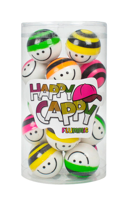 Expositor 18 Pelota de Goma Happy Cappy Surtidas