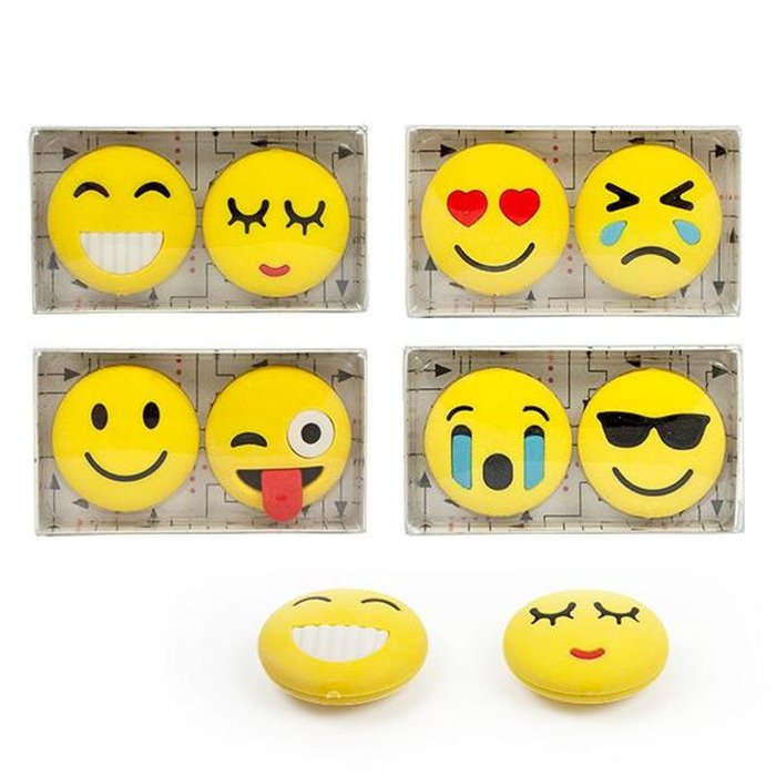 EXPOSITOR 24 SET 2 GOMAS ICONOS CARITAS SURTIDAS 3CMS APROX | 24 UNIDADES | (TRENDHAUS) Imagen principal del producto
