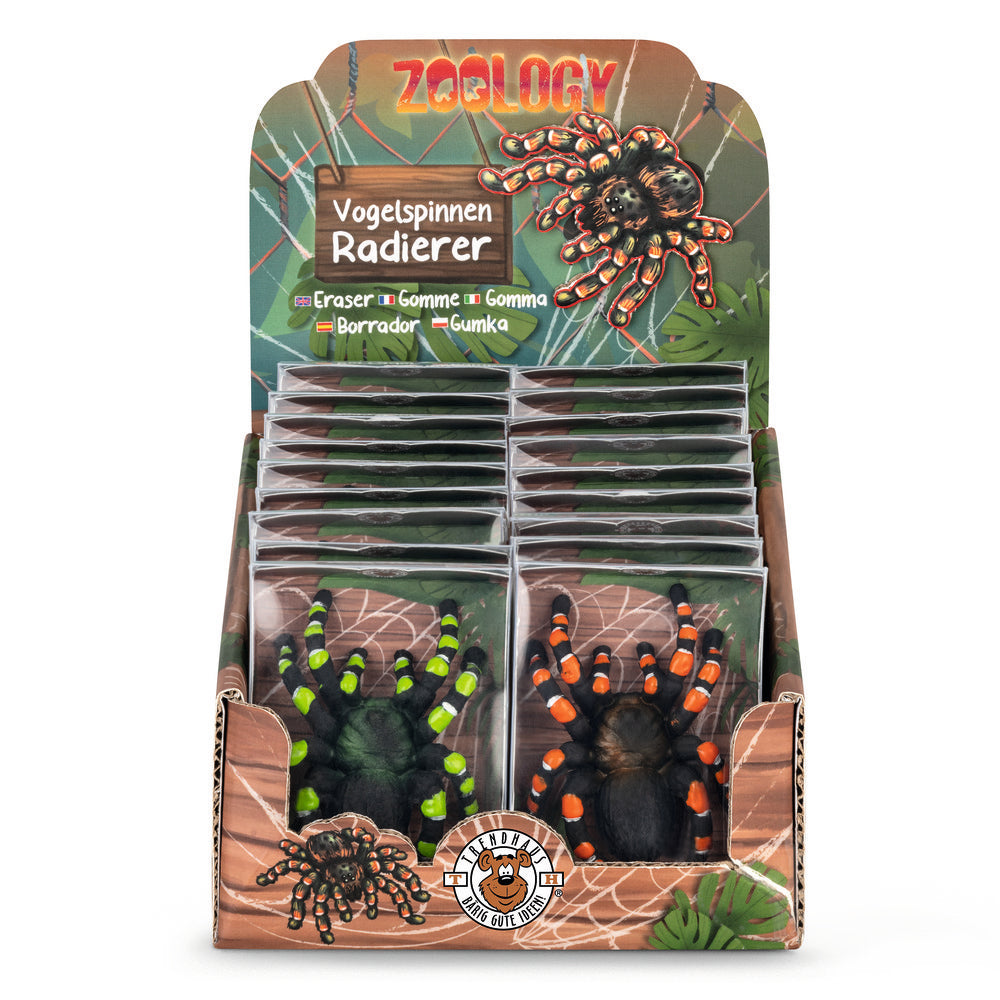 EXPOSITOR 18 GOMA BORRAR ZOO TARANTULA | 18 UNIDADES | (TRENDHAUS)