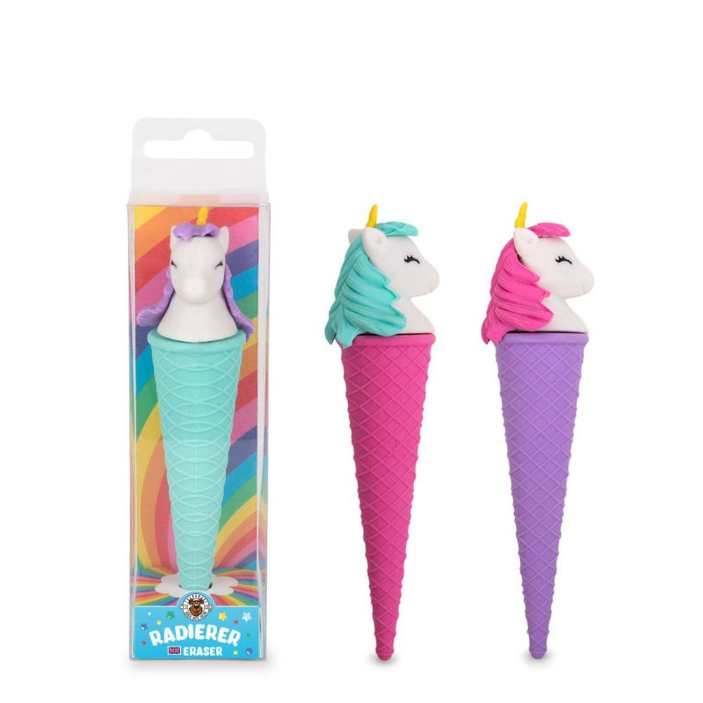 Goma de borrar Helado Unicornio TRENDHAUS, pack 12 uds.