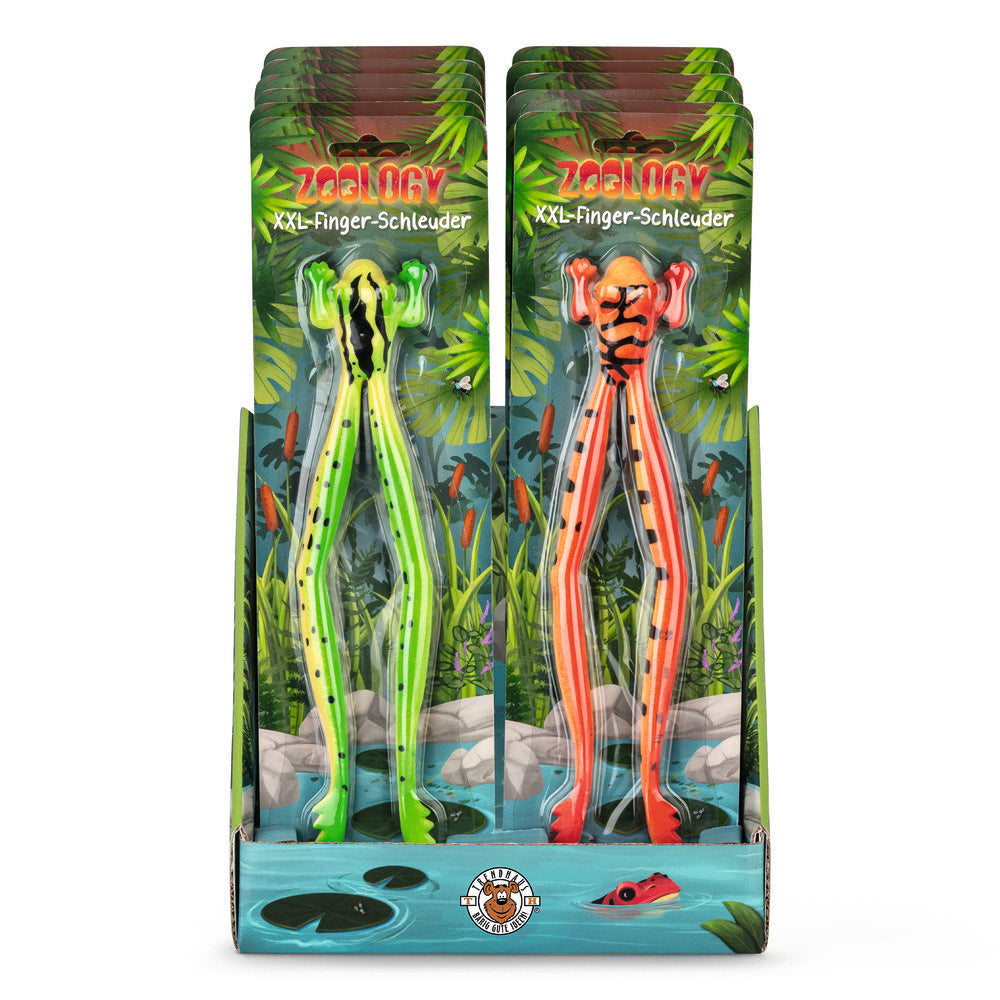 Expositor 12 Tirachinas Dedo Zoo XXL Rana TRENDHAUS