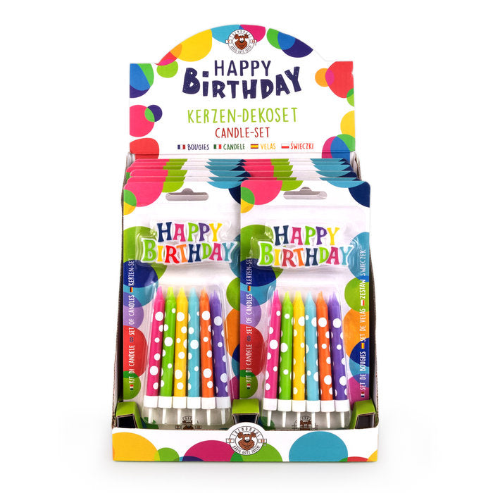 VELA CUMPLEAÑOS ARCOIRIS 13U HAPPY BIRTHDAY | TRENDHAUS | ENVASE 12 UDS. UNIDAD | 4032722055170 Imagen principal del producto