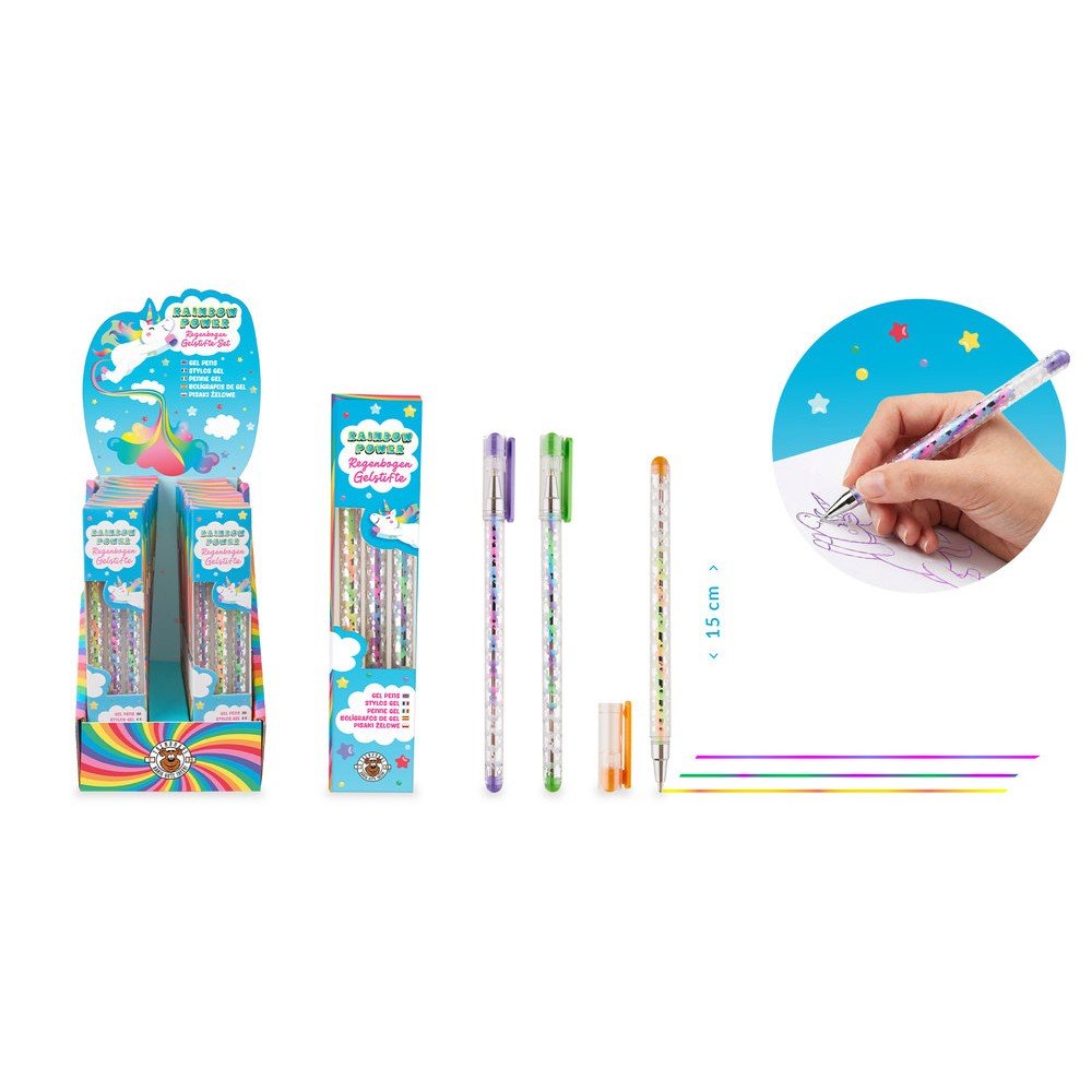 Expositor 16 bolígrafos de gel Rainbow Trendhaus