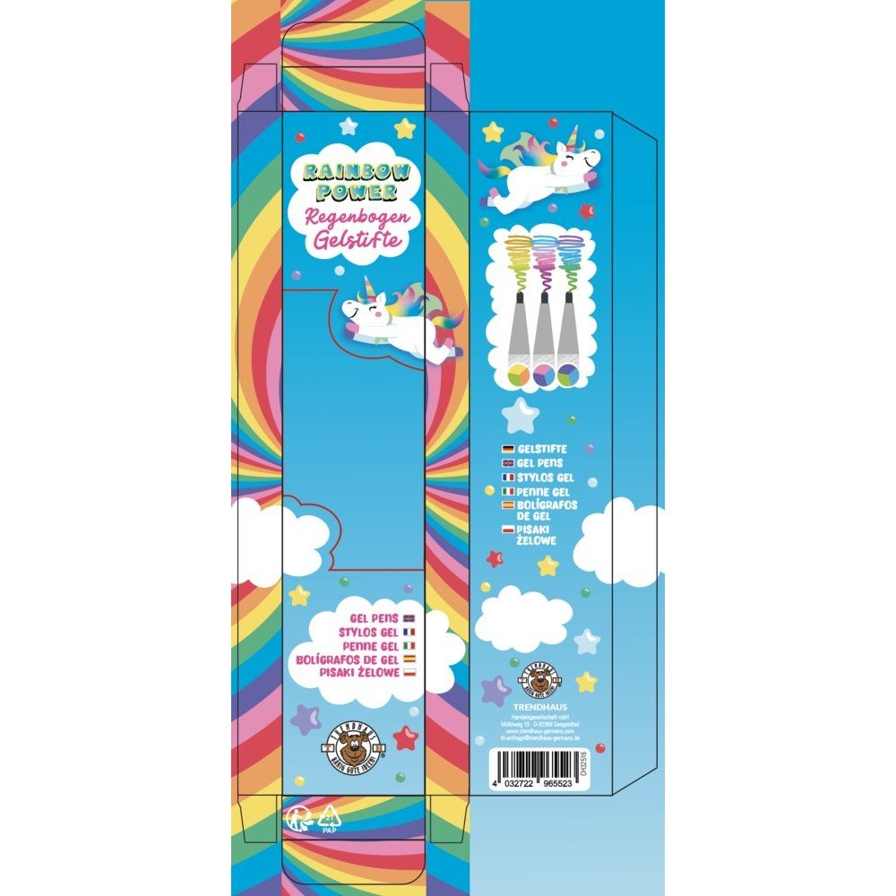 Expositor 16 bolígrafos de gel Rainbow Trendhaus