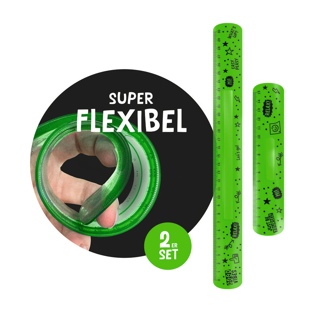 Set Reglas Flexibles de 15 cm y 30 cm TRENDHAUS Pack 3 Modelos Surtidos Imagen principal del producto