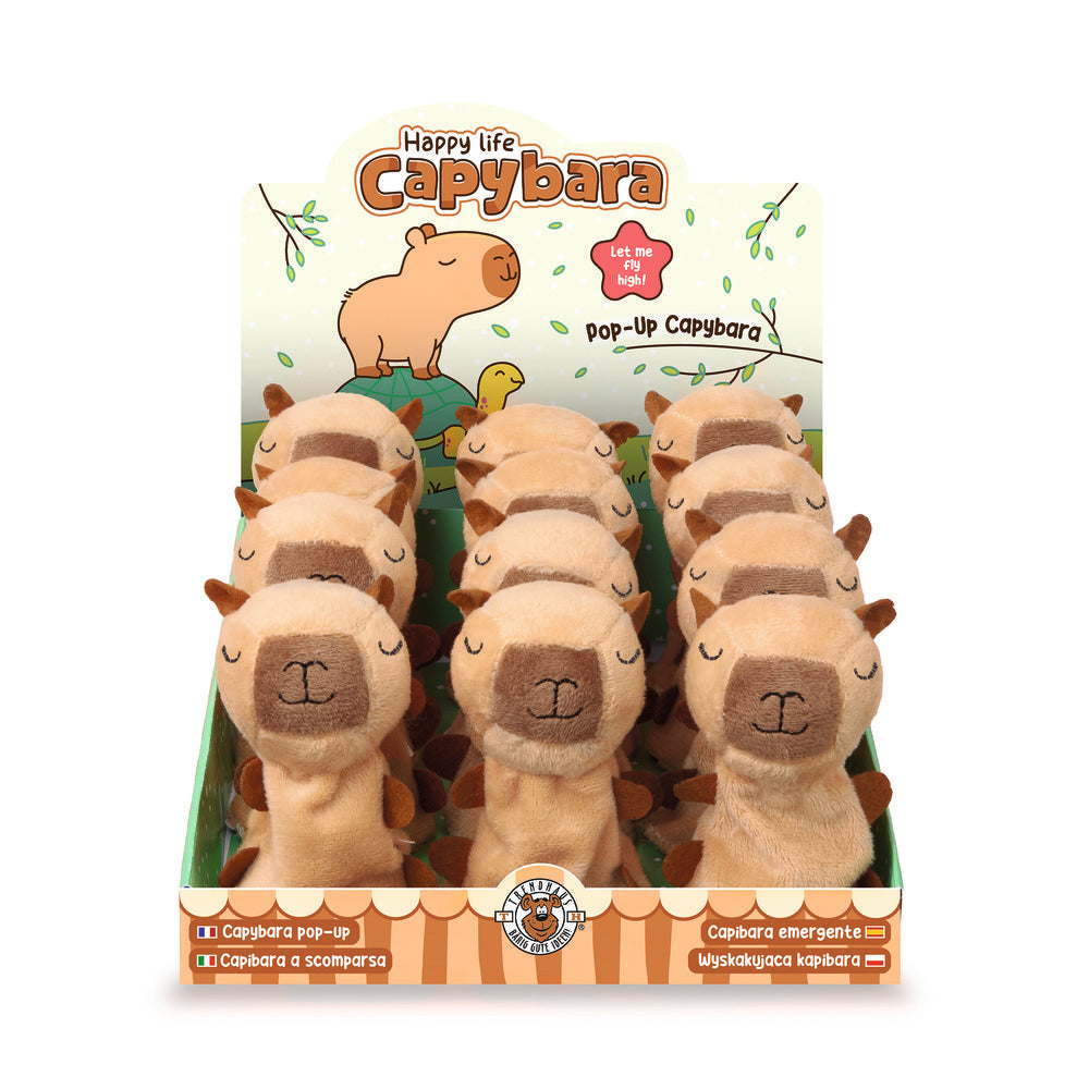 Expositor 12 Peluches Capibara Saltarin TRENDHAUS