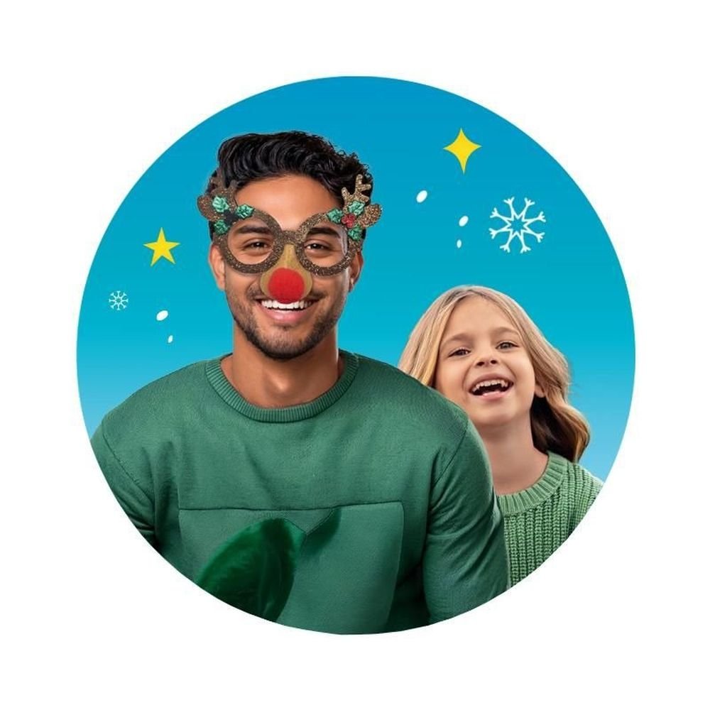 Gafas de reno divertidas Trendhaus, pack de 12