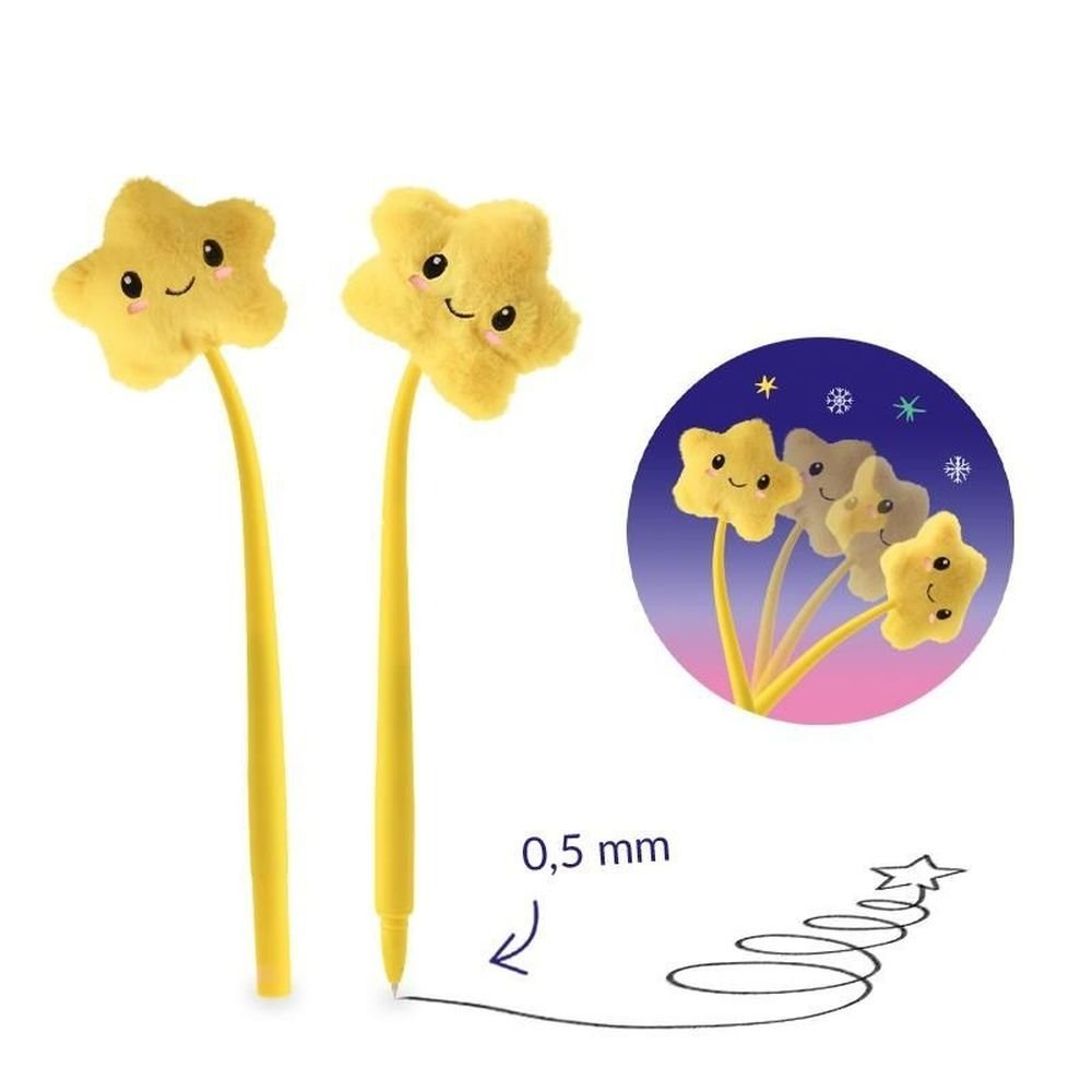 Expositor 12 bolígrafos peluche estrella 0,5 mm Trendhaus