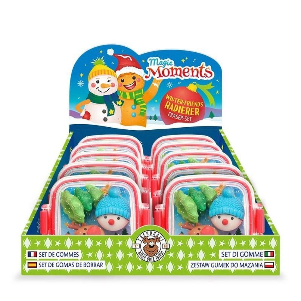Expositor 12 gomas de borrar Winter Friends - Trendhaus