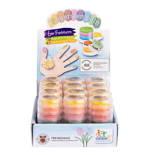 Set Tampon de Tinta para Dedos 6 Colores Trendhaus Imagen principal del producto