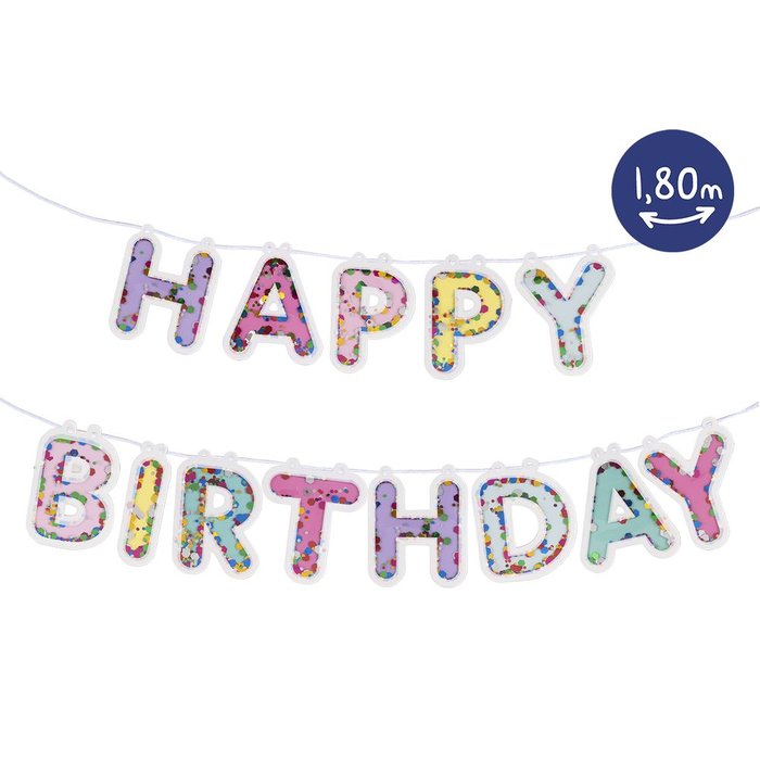 GUIRNALDA DE CONFETI HAPPY BIRTHDAY | TRENDHAUS | 1 UNIDAD | 4032722961785