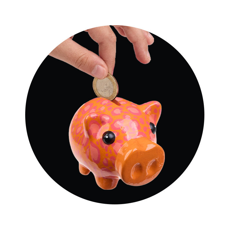 Hucha de cerámica Funny Money cerdito Trendhaus