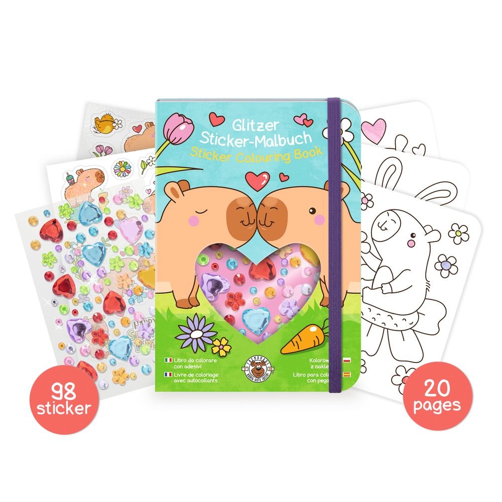 Libro para colorear Capibara de Pegatinas TRENDHAUS