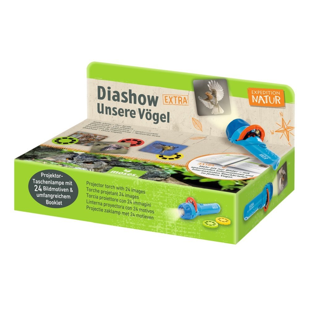 Expositor 12 Linternas Diapositivas Aves MOSES