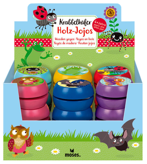 Expositor 18 Yoyos Madera Bichos MOSES