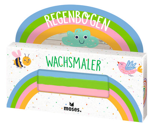 Cera Multicolor Arcoiris Infantil Moses Pack 12 unidades