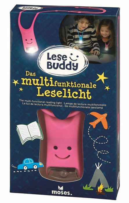 Linterna de Lectura Infantil Lese Buddy Rosa MOSES Imagen principal del producto