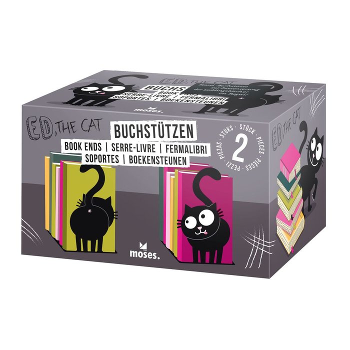 SUJETALIBROS METAL ED THE CAT 2 PIEZAS | MOSES | 1 UNIDAD | 4033477275226 Imagen principal del producto
