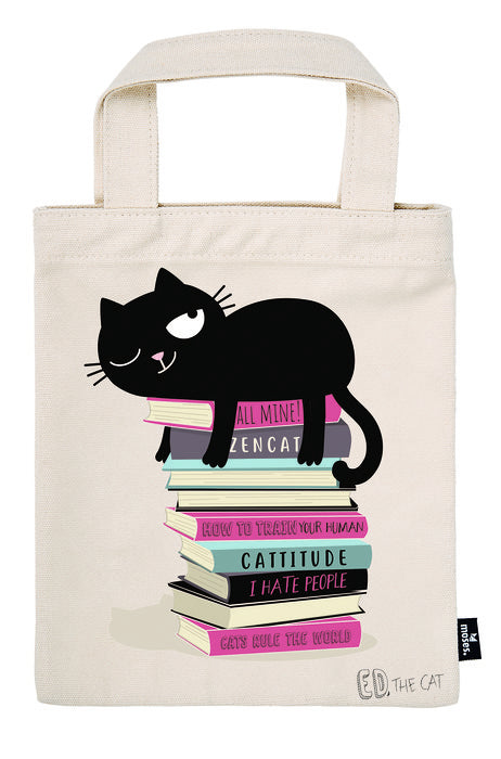 BOLSA DE TELA DE LIBROS ED THE CAT WITH BOOKS | MOSES Imagen principal del producto