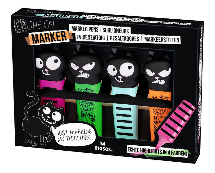 Set 4 Marcadores Surtidos Ed the Cat Moses Imagen principal del producto