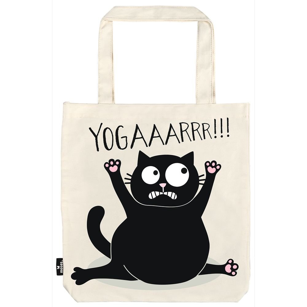 BOLSA DE TELA DE LA COMPRA ED THE CAT YOGAR | MOSES Imagen principal del producto
