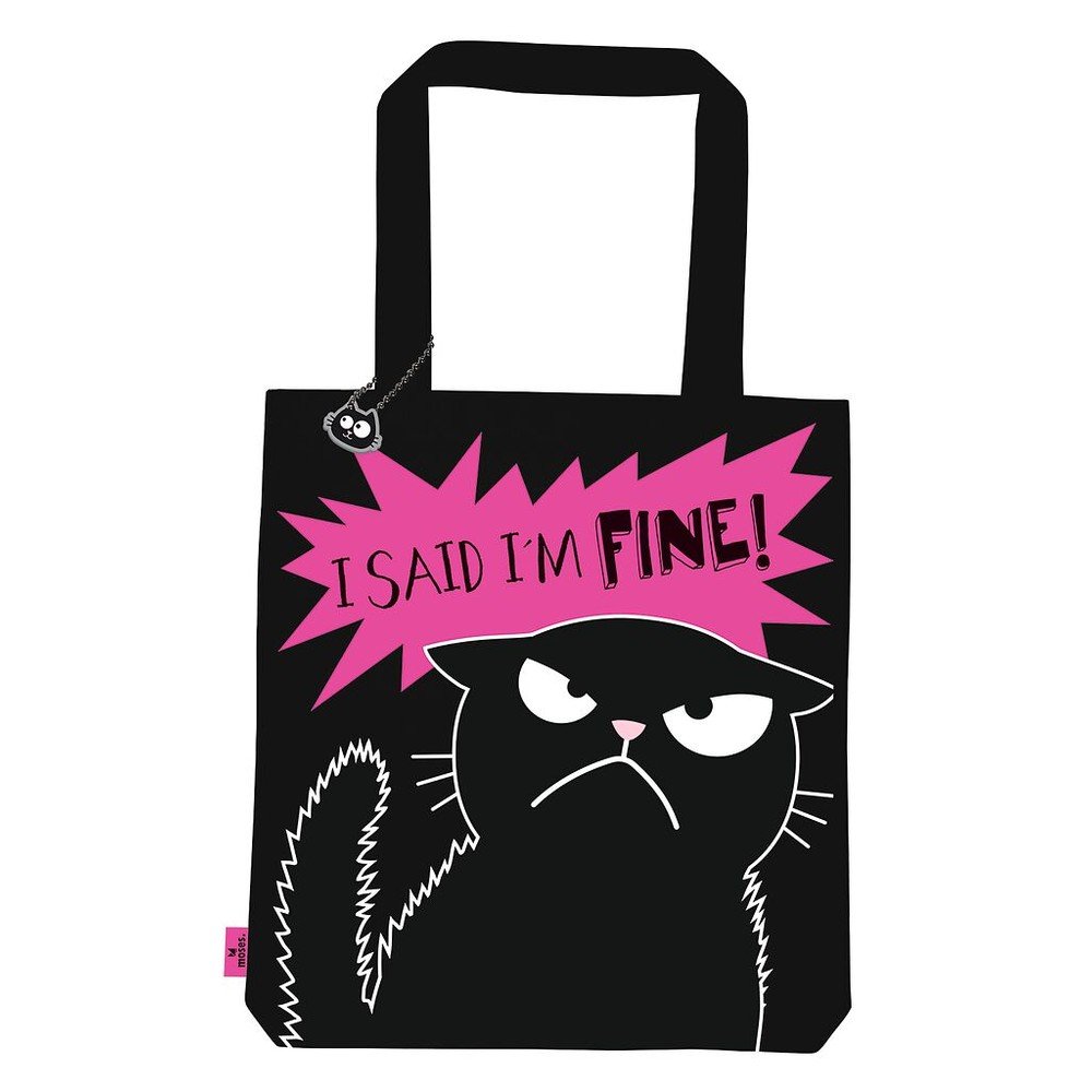 Bolsa de Tela de la Compra Gato Ed I’m Fine MOSES