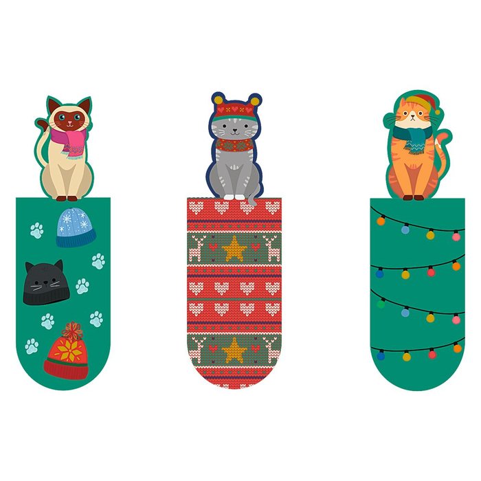 MARCAPAGINAS MAGNETICOS GATOS NAVIDAD 6 UNIDADES | MOSES | ENVASE 6 UDS. UNIDAD | 4033477311597 Imagen principal del producto