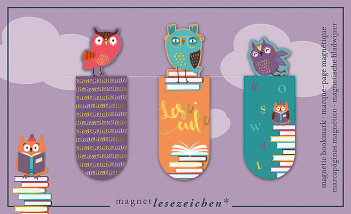 MARCAPAGINAS MAGNETICO TEMA BUHOS LECTORES 6 UNIDADES | 6 UNIDADES | (MOSES) Imagen principal del producto