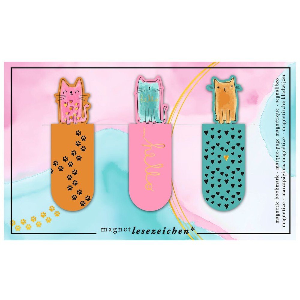 Marcapáginas Magnético Gatos Miau Pack 6 MOSES Imagen principal del producto