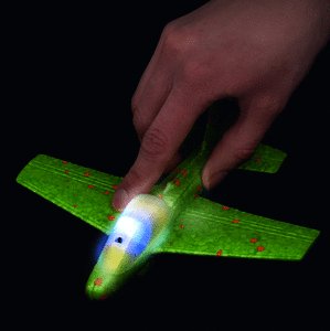 Pequeño avión brillante con LED Moses
