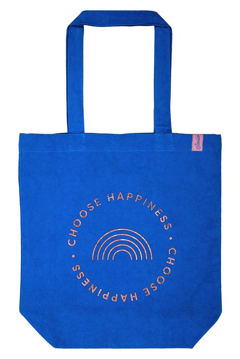 BOLSA TELA DE LA COMPRA ALGODON ORGANICO CHOOSE HAPPINESS | MOSES Imagen principal del producto