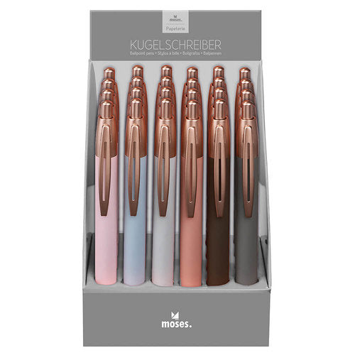 Expositor Bolígrafos Oro/Rosa 24 Uds Moses
