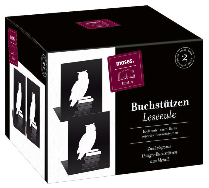 Sujetalibros Silueta Lechuza 2 piezas MOSES Imagen principal del producto