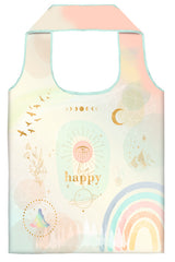 BOLSA DE TELA RECICLADA PLEGABLE BE HAPPY | MOSES